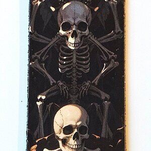 Skeleton Magnetic Bookmark Three Skulls Dark Academia Reading Horror Book Lover